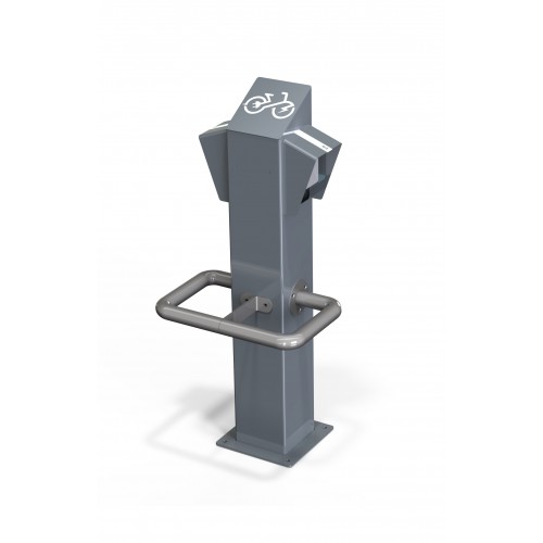 E-Bike Charging Station with integrated bike locking arms by Larkin Engineering